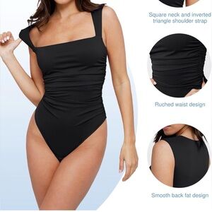 Classic Black Square-Neck popilush shapewear, size XXL new with tags shapewear